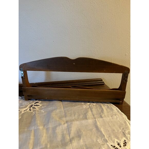 Vintage Wood Spice Rack with Ship - Picture 4 of 6